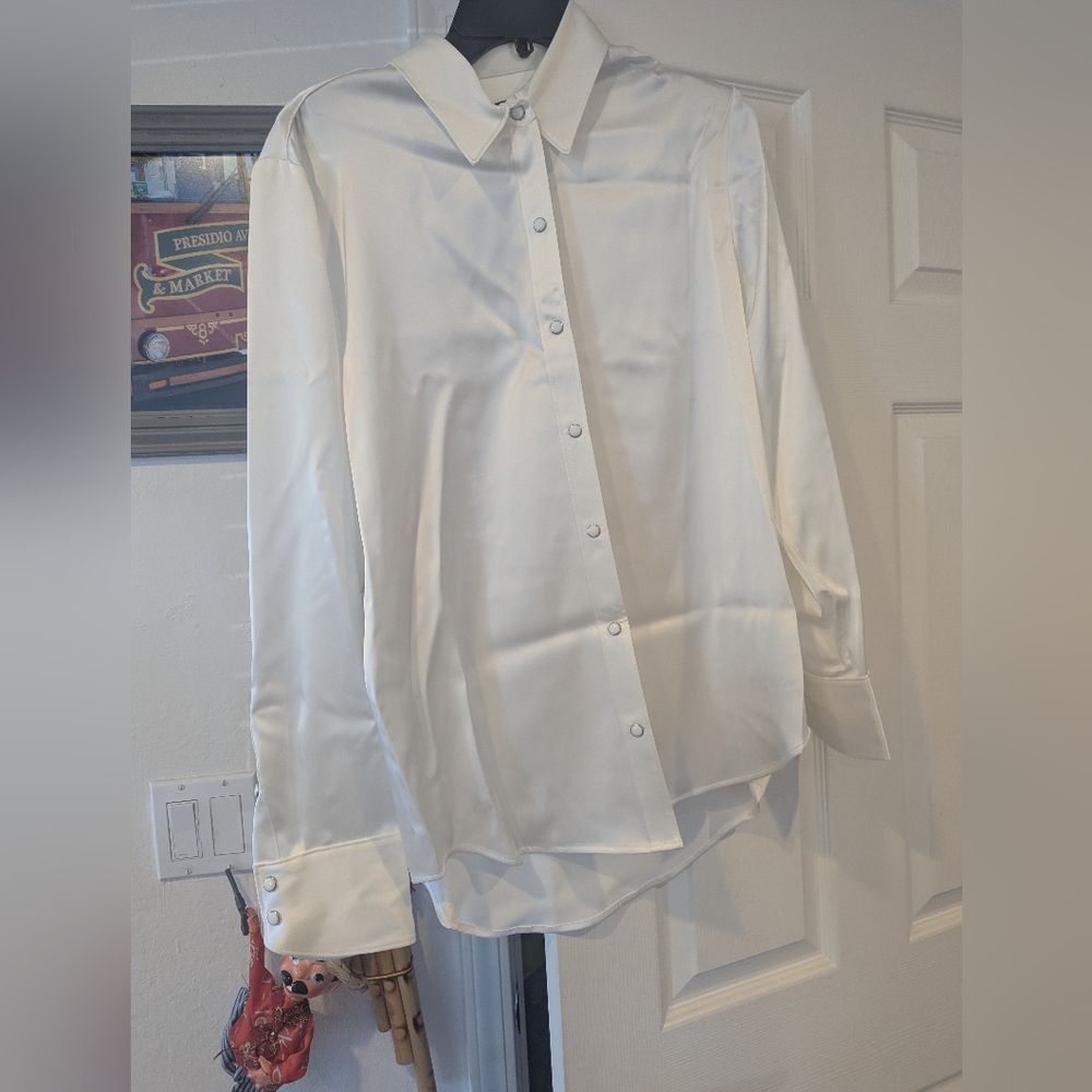 RAG & BONE Antonia satin shirt - Picture 9 of 9